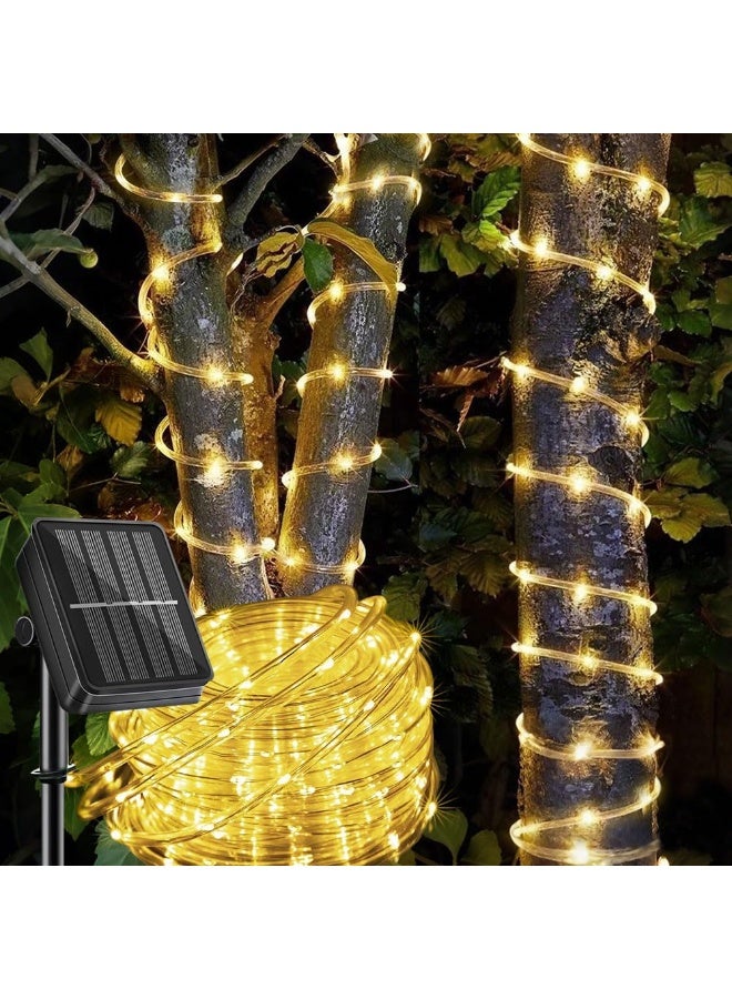 ضوء الحبل الشمسي مقاوم للماء IP65 39FT 100LEDs LED في الهواء الطلق ‎ ضوء الشمسية في الهواء الطلق لحزب حديقة فناء الزفاف المنزلي عيد الميلاد عيد الهالوين شجرة الديكور الإضاءة - Image 1
